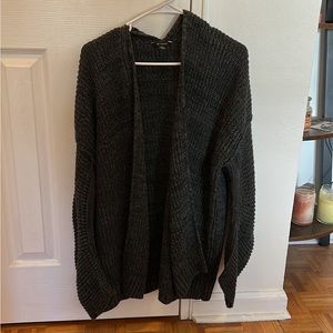 Oversized gray cardigan